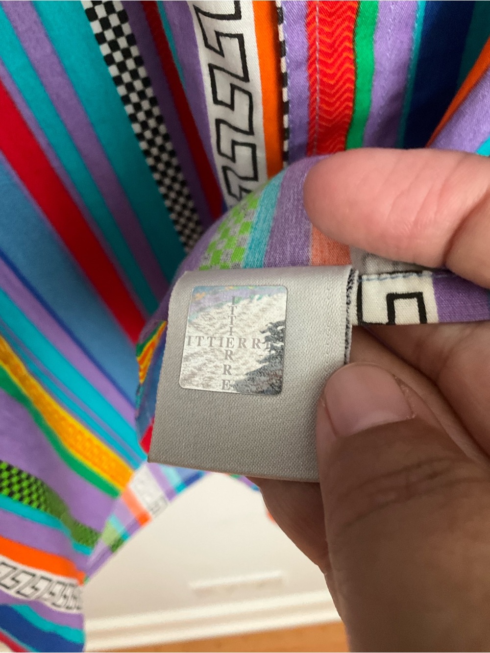 Vintage Versace Jeans Couture Multicolor Striped Button Down Shirt - Medium - Picture 4 of 11
